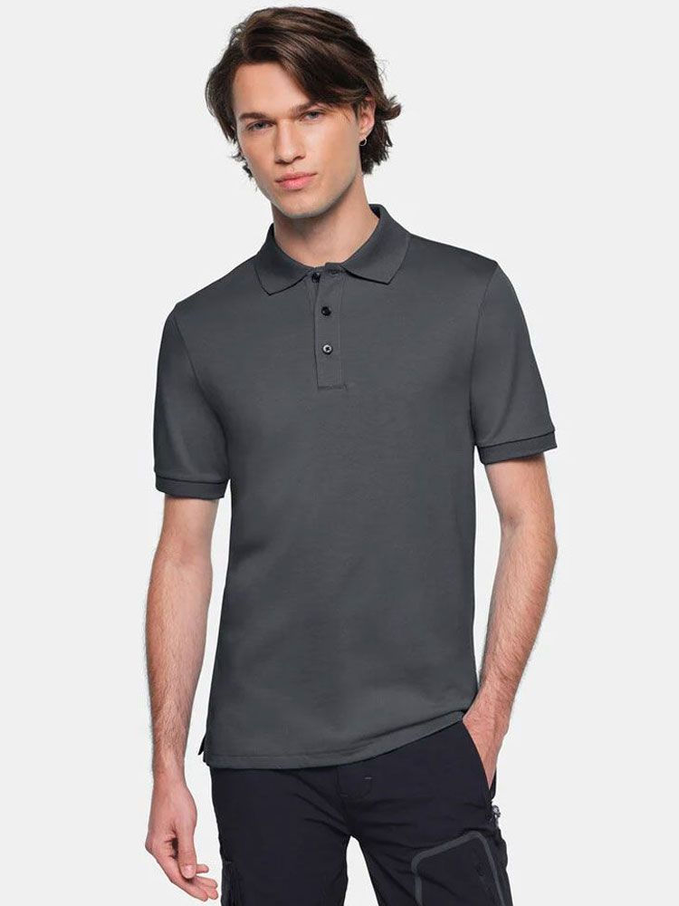 Dunkelgraues Poloshirt Herren