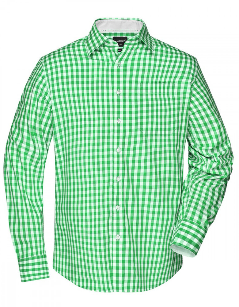 Hemd grün weiß