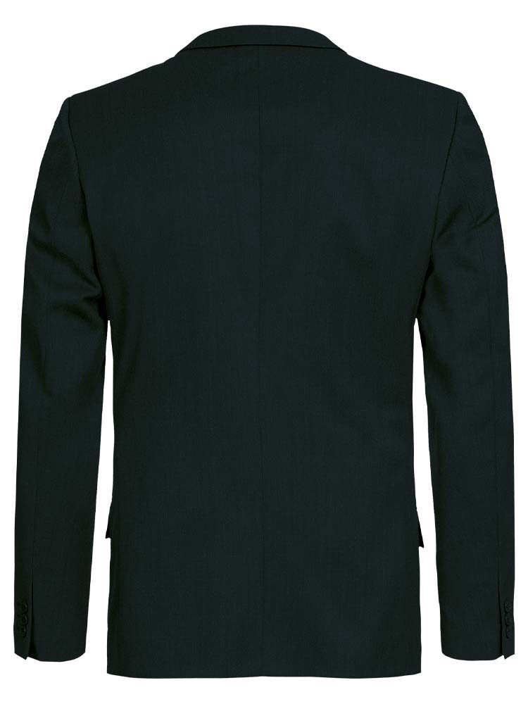 Schwarzes Slim Fit Sakko für Herren mit 2-Knopf-Design – ideal für Empfang, Service und Business-Outfits