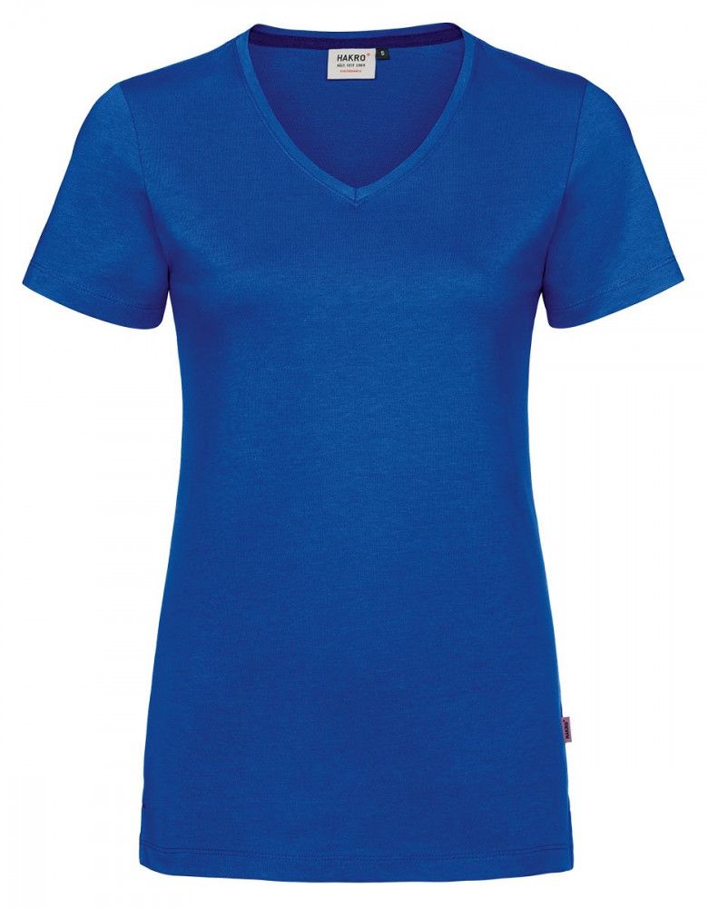 T-Shirt Blau Damen mit V-Ausschnitt – funktional, figurbetont und vielseitig