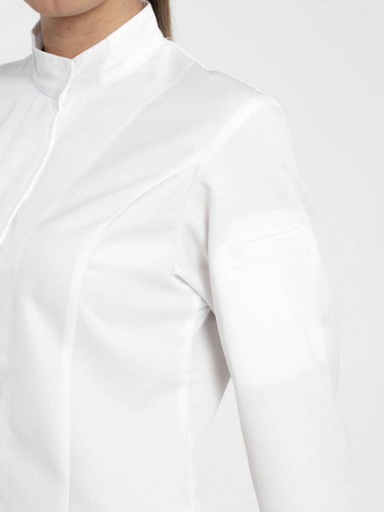 Moderne Kochjacke Damen Weiss