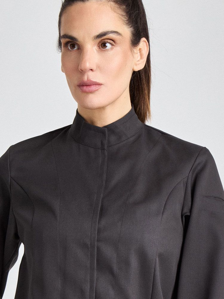 Moderne Kochjacke Damen Schwarz