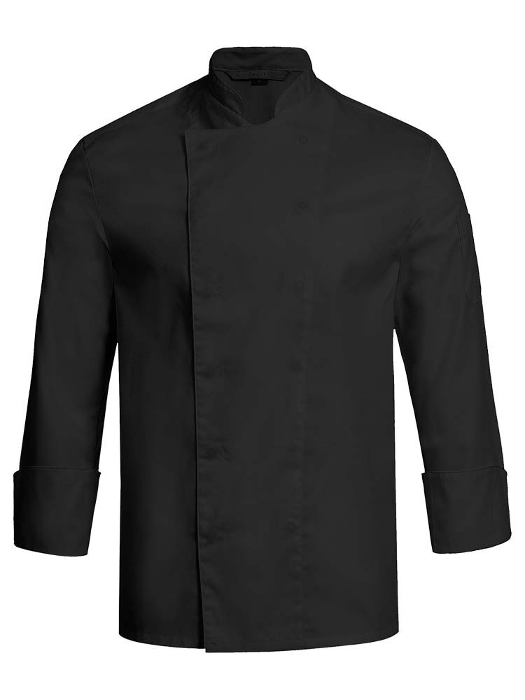 Kochjacke Herren Schwarz Langarm