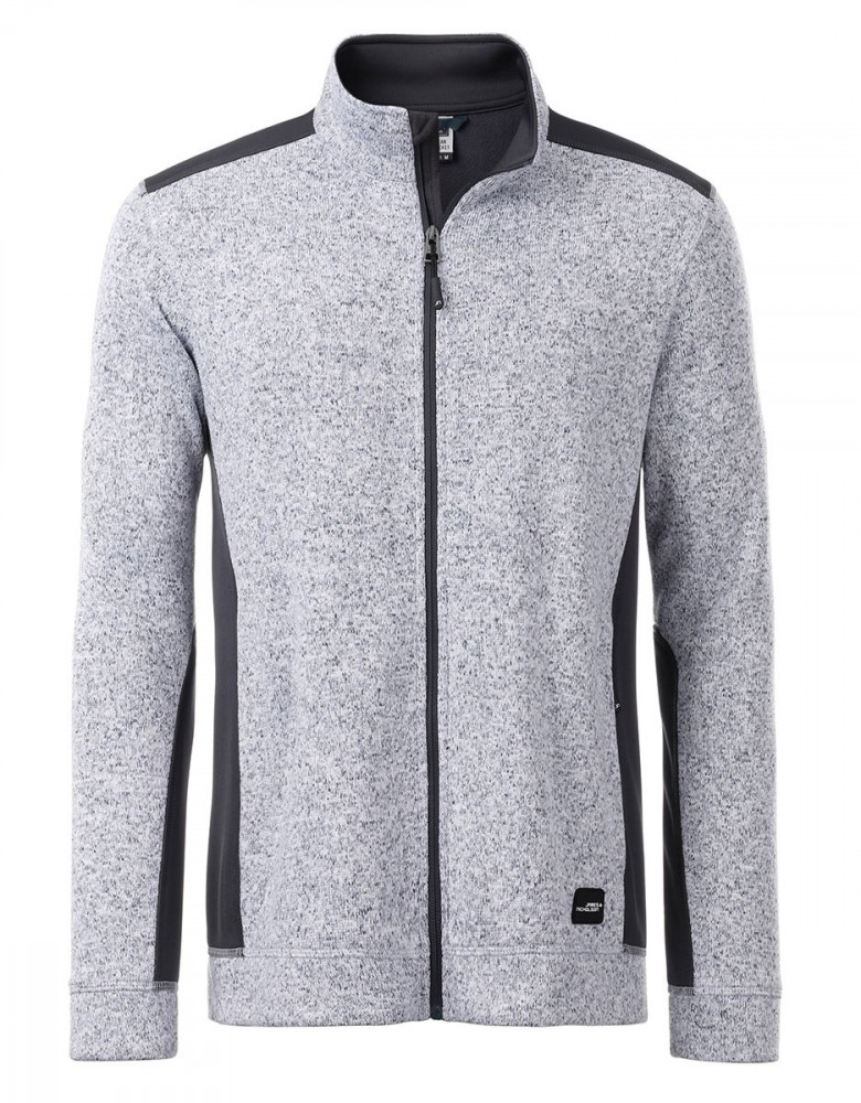 Fleece Jacke Herren Weiß/Schwarz