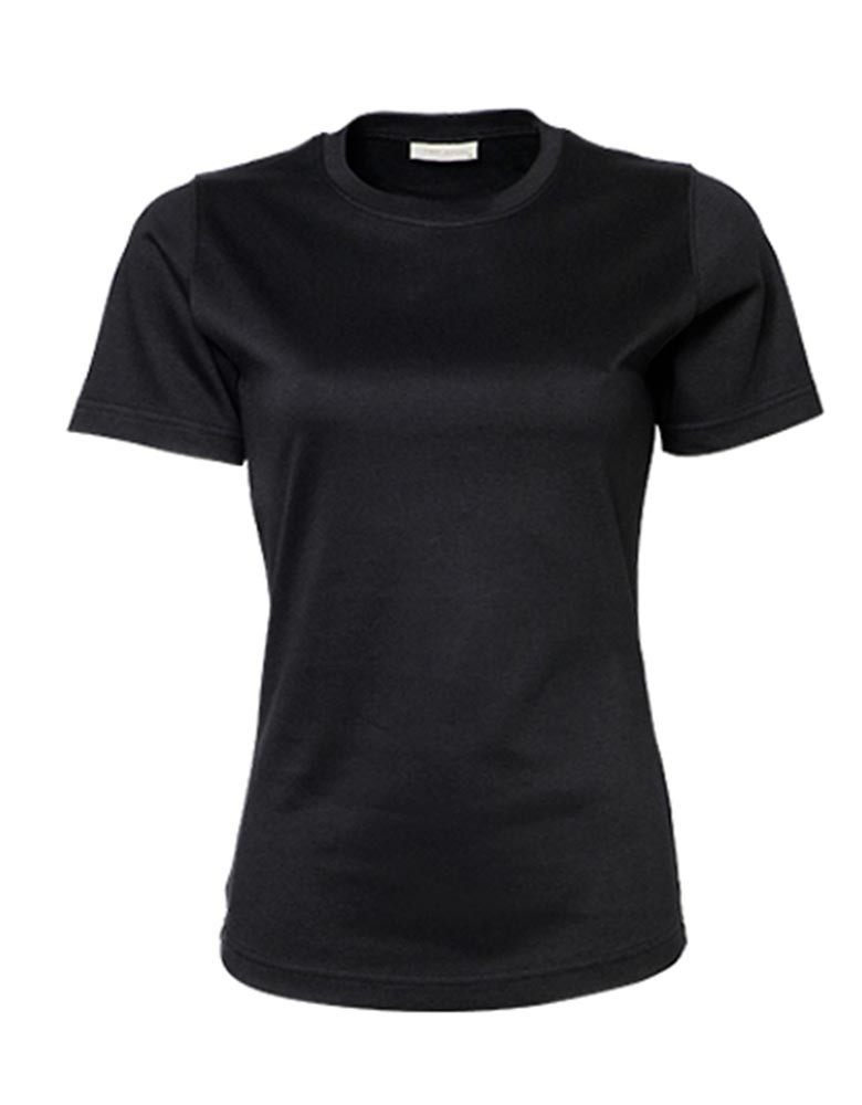 T-Shirt Rundhals Damen Schwarz