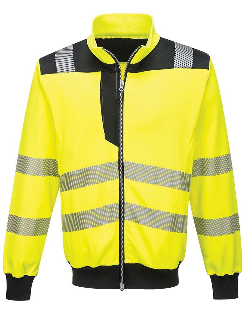 Warnschutz Sweatjacke Gelb