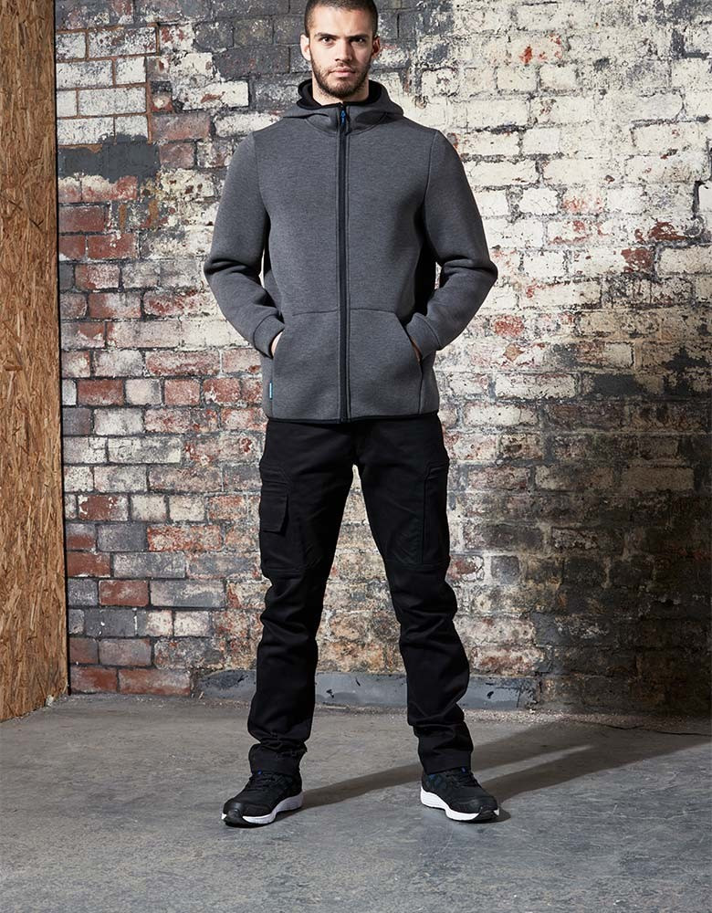 Schwarze Arbeits Cargohose Herren mit 8 Taschen und ergonomischem Schnitt – ideal für Handwerk und Industrie