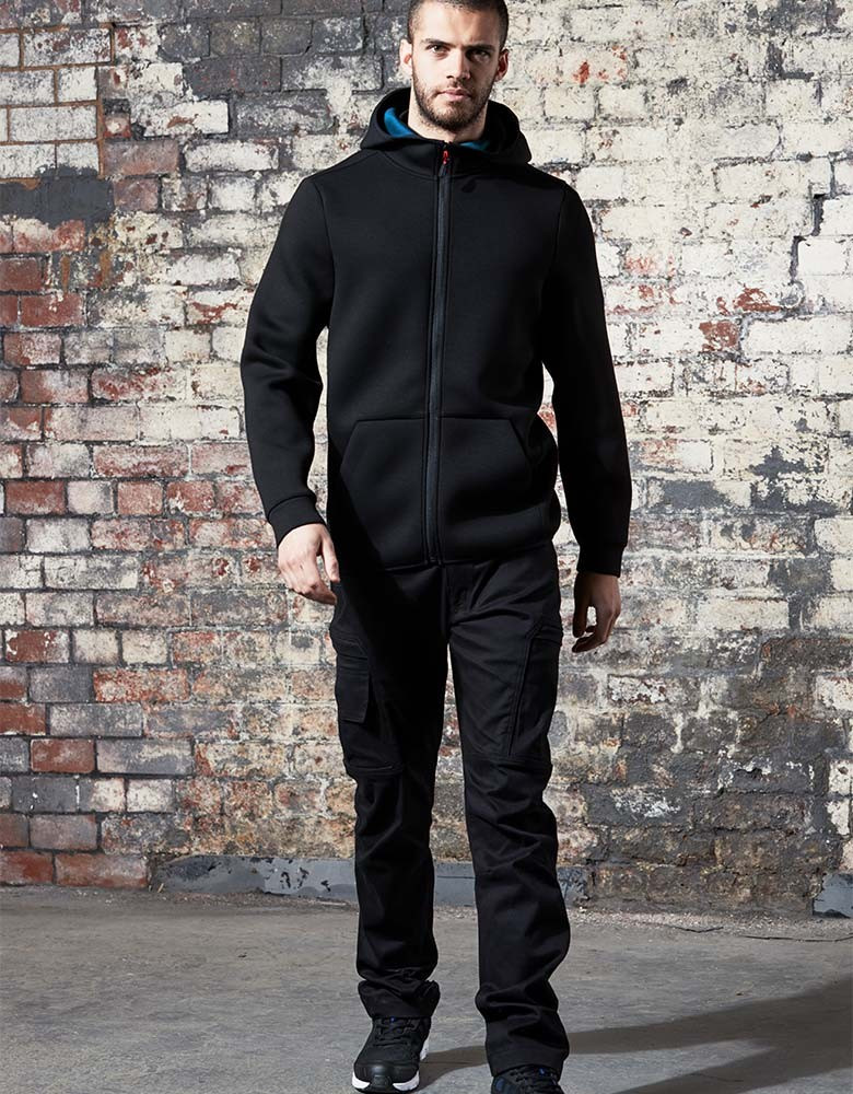 Schwarze Arbeits Cargohose Herren mit 8 Taschen und ergonomischem Schnitt – ideal für Handwerk und Industrie