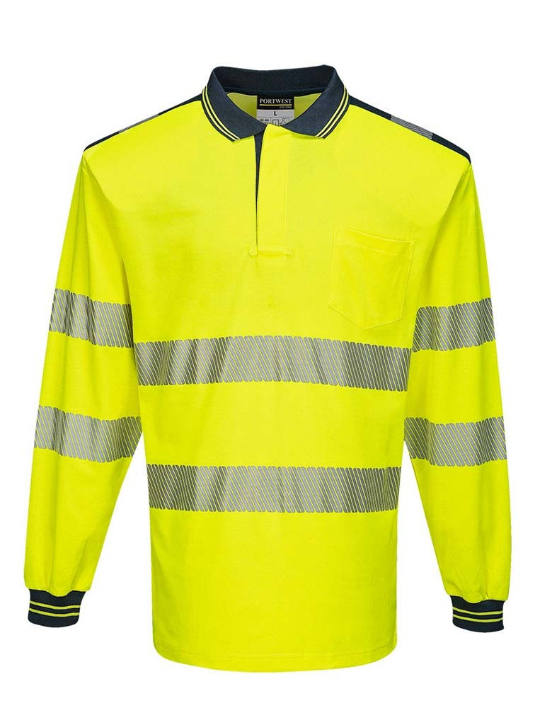 Warnschutz langarm Poloshirt