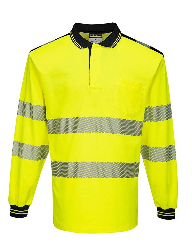 Warnschutz langarm Poloshirt