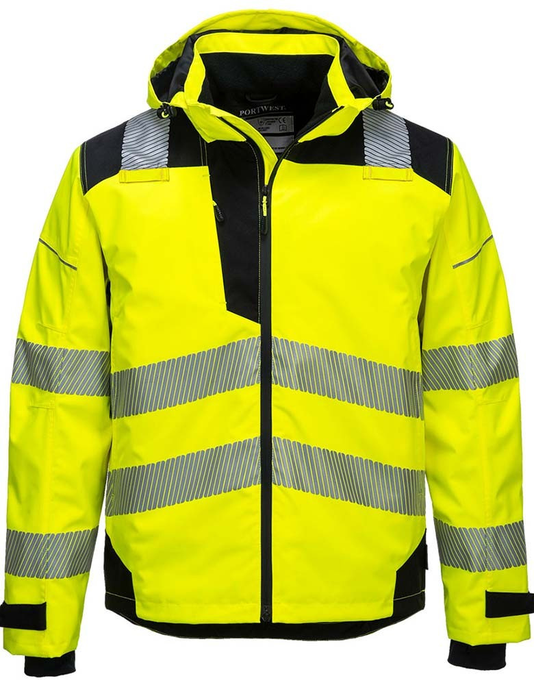 Atmungsaktive Regenjacke gelb
