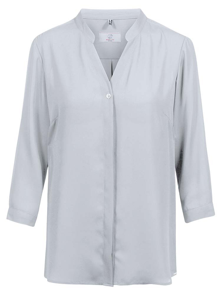 Chiffon Bluse 3/4-Arm Grau