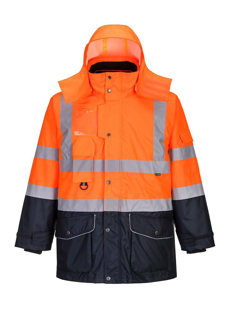 High-visibility 7-in-1 contrast traffic jacket
