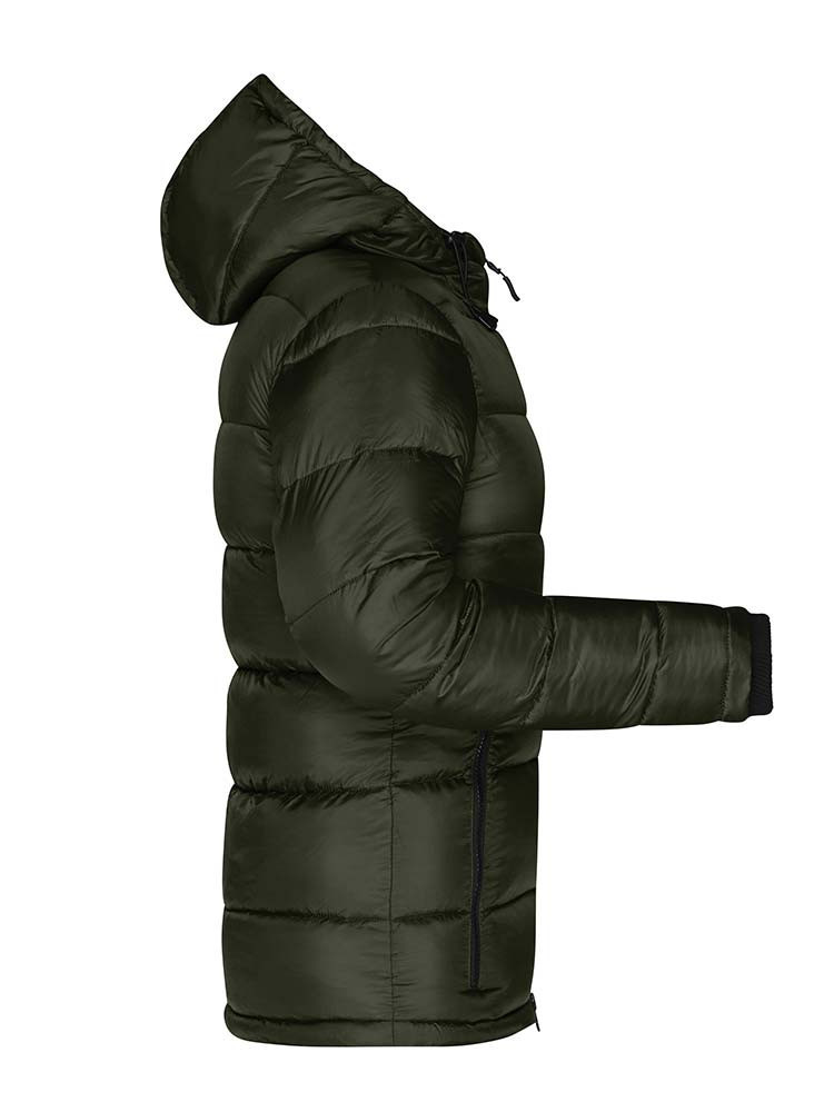 Damen Winterjacke Grün – gesteppte, gefütterte Jacke mit Kapuze