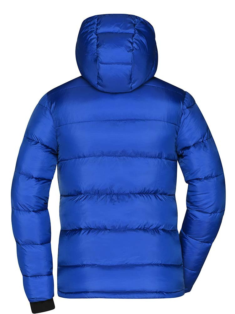 Blaue Winterjacke Damen – gesteppte, gefütterte Jacke mit Kapuze