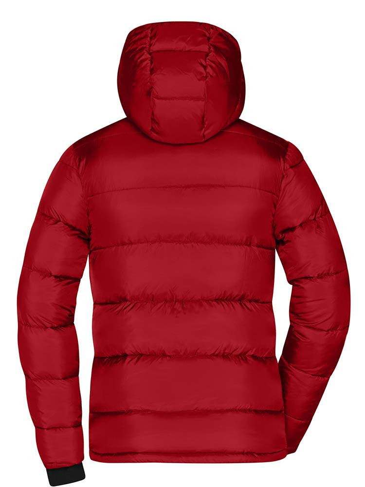 Rote Winterjacke Damen – gesteppte, gefütterte Steppjacke mit Kapuze