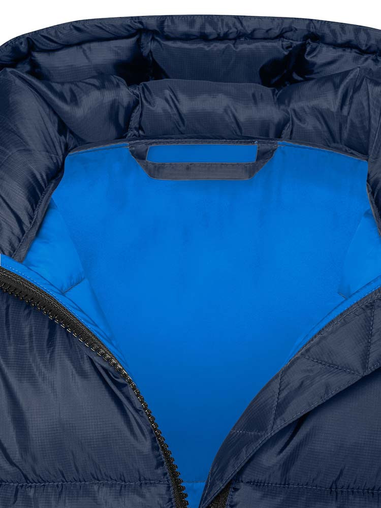 Winterjacke mit Kapuze Herren in Dunkelblau – gesteppte, gefütterte Herrenjacke