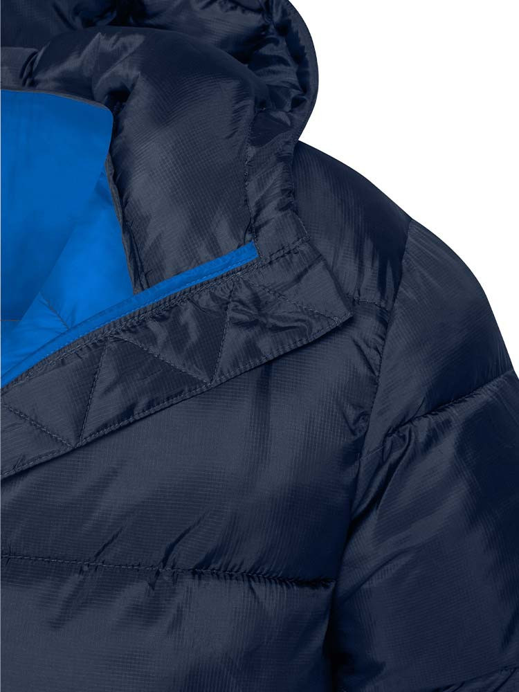 Winterjacke mit Kapuze Herren in Dunkelblau – gesteppte, gefütterte Herrenjacke