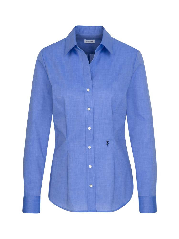 Seidensticker Damen Bluse Blau Fil-a-Fil