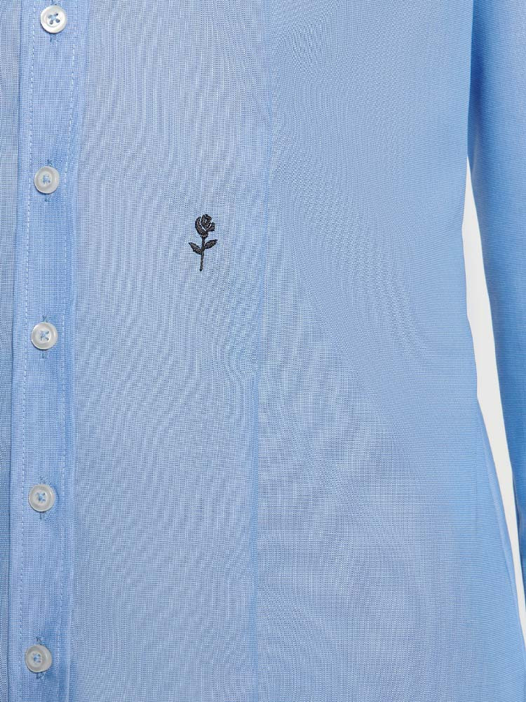 Seidensticker Damen Bluse Blau Fil-a-Fil