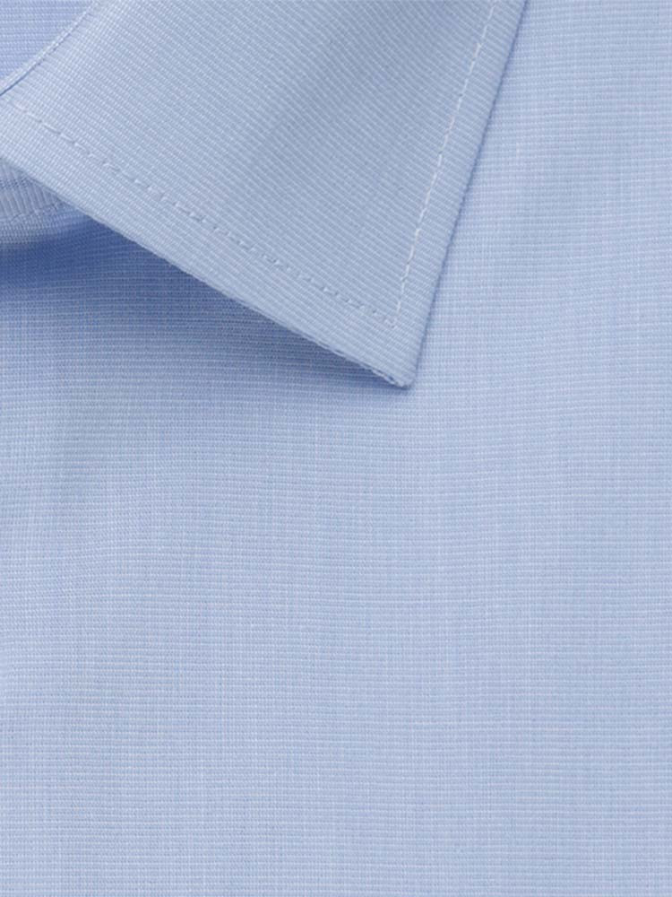 Herren Kurzarm Hemd Hellblau