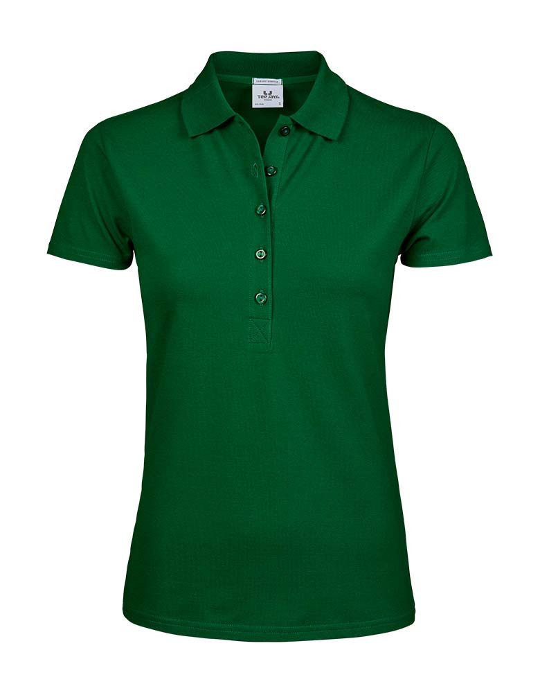 Damen Stretch Poloshirt Grün