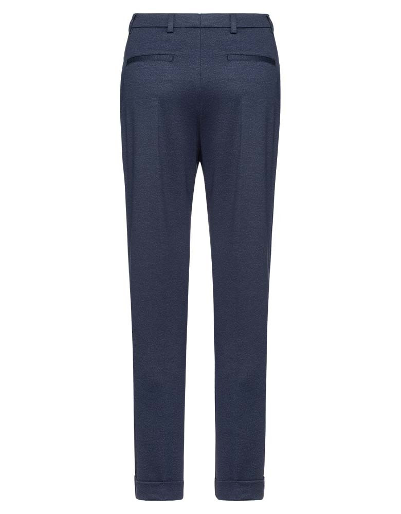 Elegante Jersey Hose für Damen in Schwarz – bequeme Businesshose mit geradem Schnitt und Bügelfalte