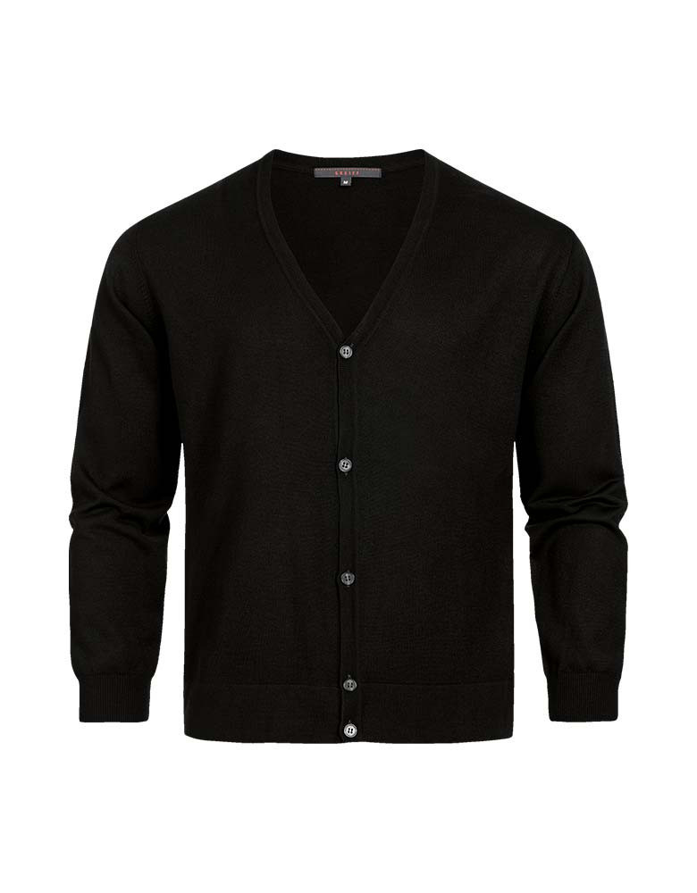 Strickjacke Herren Schwarz