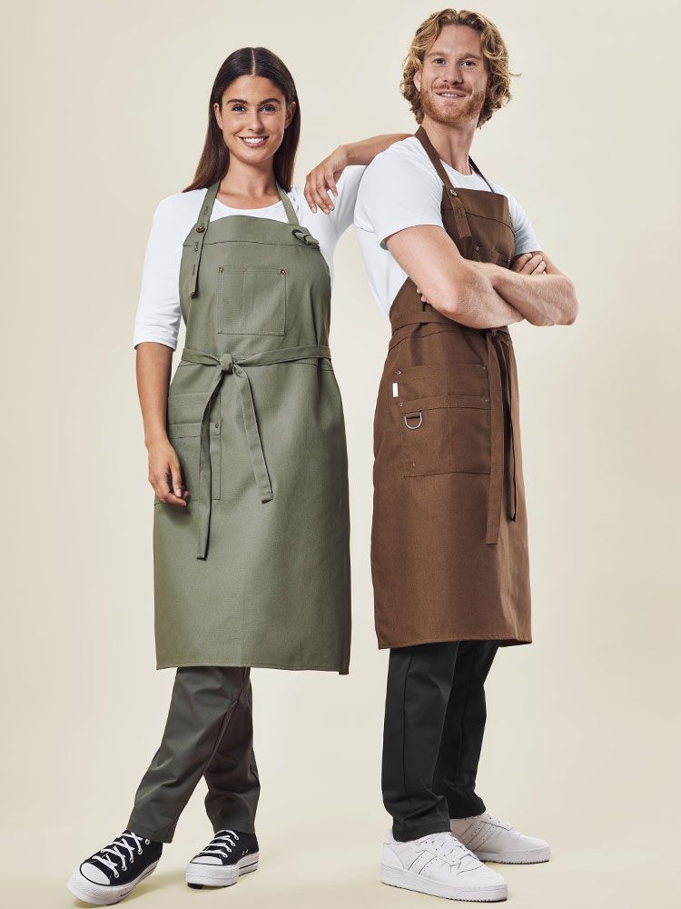 Latzschürze Damen Braun Nachhaltig