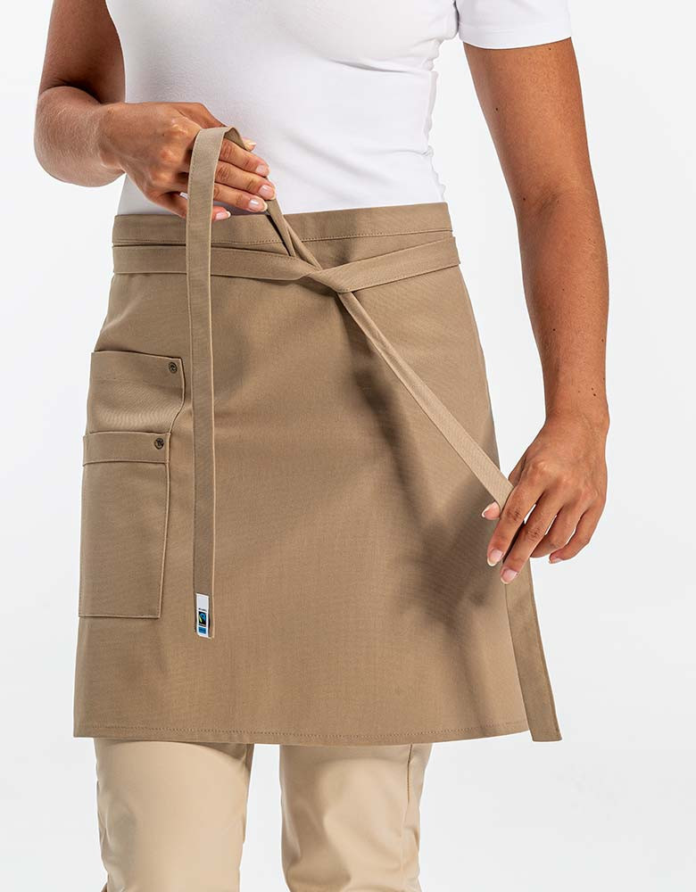 Bistroschürze Kurz in Beige