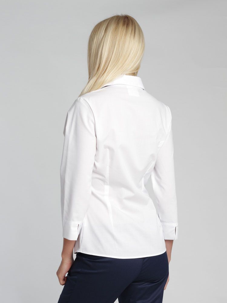 Damenbluse 3/4-Arm in Weiß