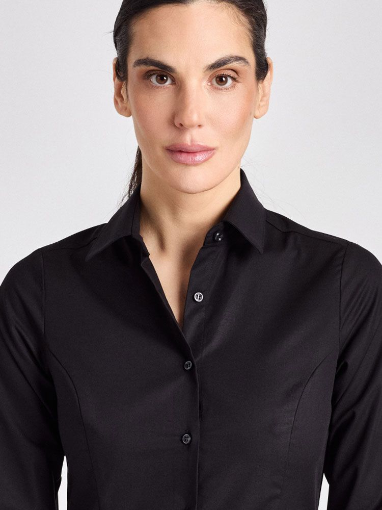 Damenbluse 3/4-Arm Schwarz