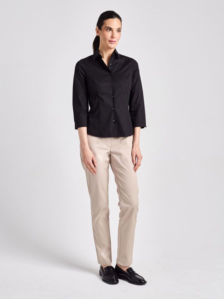 Damenbluse 3/4-Arm Schwarz