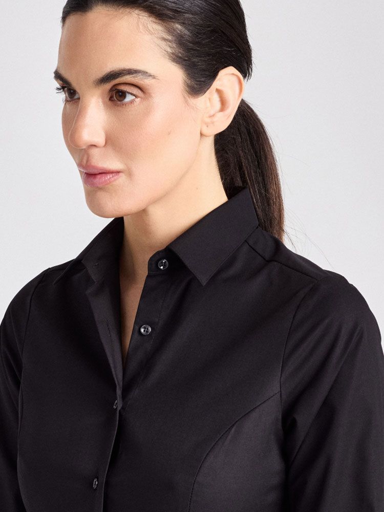 Damenbluse 3/4-Arm Schwarz