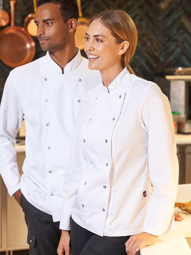 Damen Kochjacke Weiß