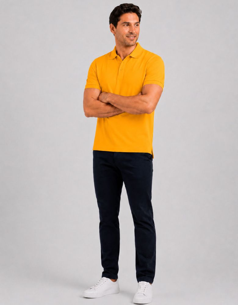 Polohemd Herren in Gelb - Classic