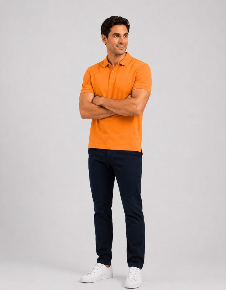 Polohemd Herren in Orange