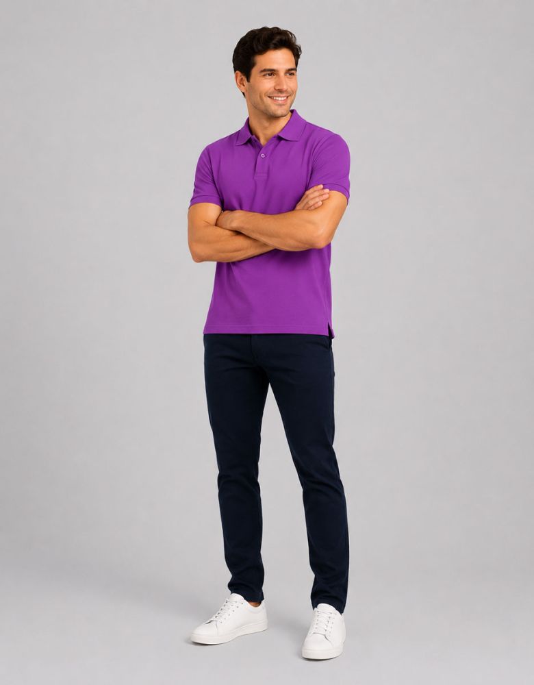 Polohemd Herren in Lila