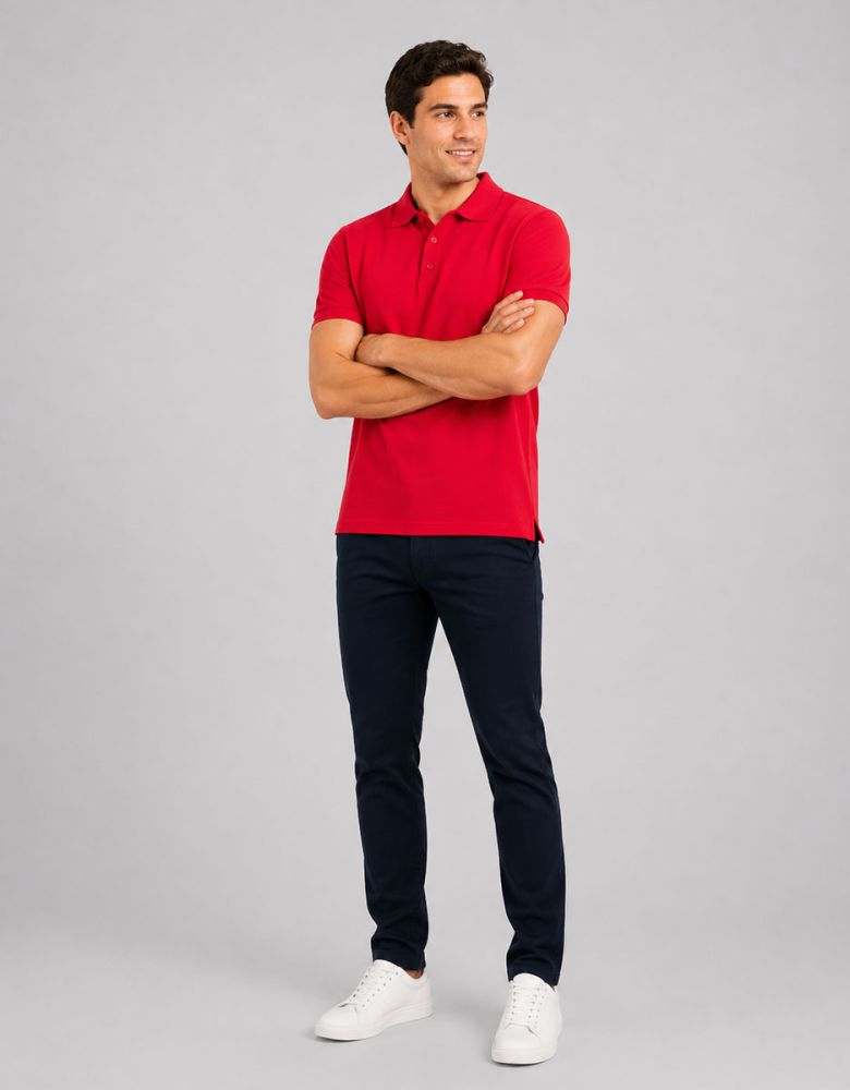 Mens Polo Shirt in Red - Classic