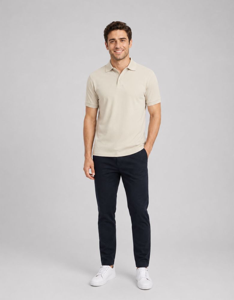 Polohemd Herren Beige