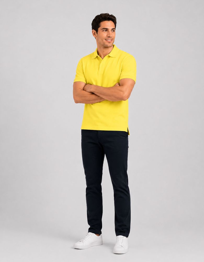 Polohemd Herren in Gelb