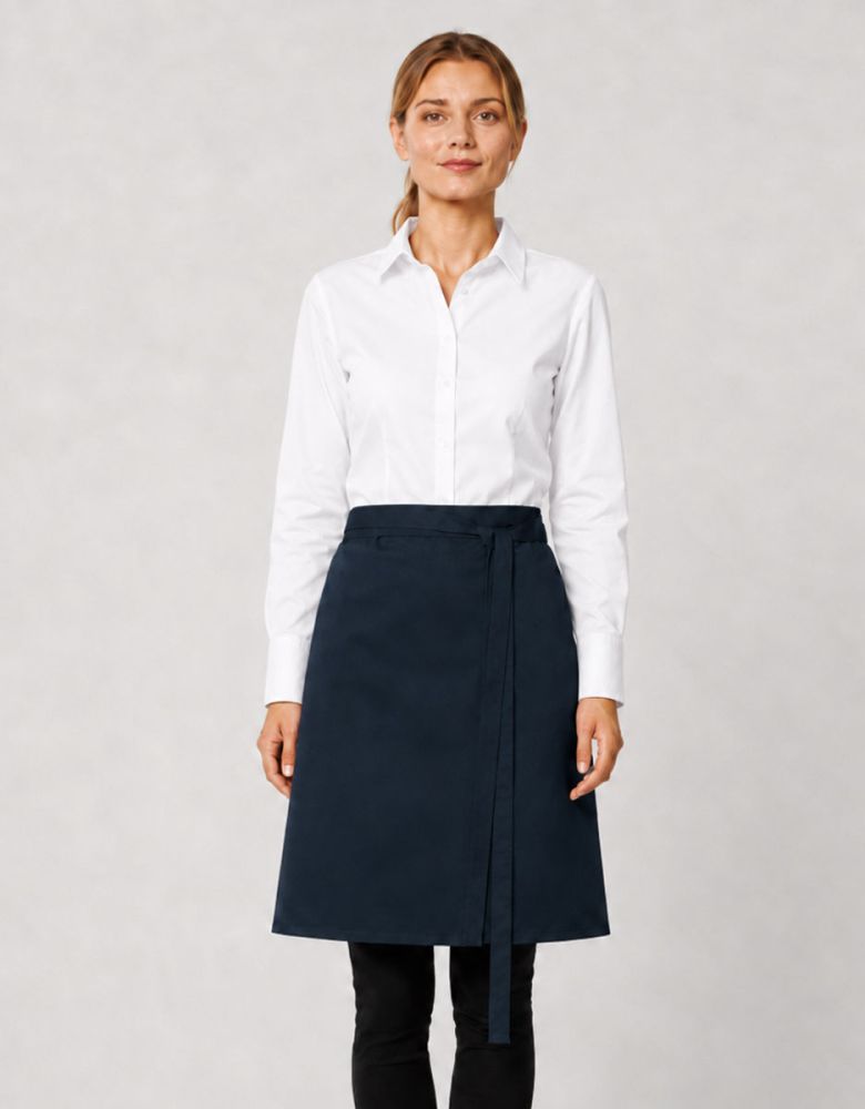 Kurze Bistroschürze Blau
