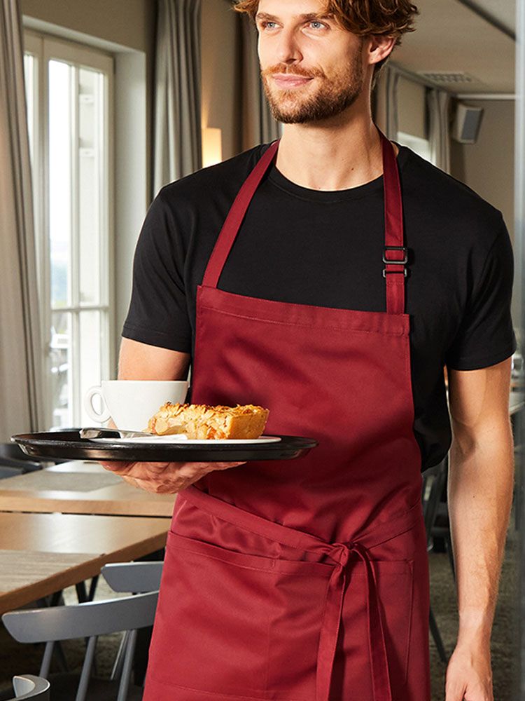 Klassische Latzschürze in Grau