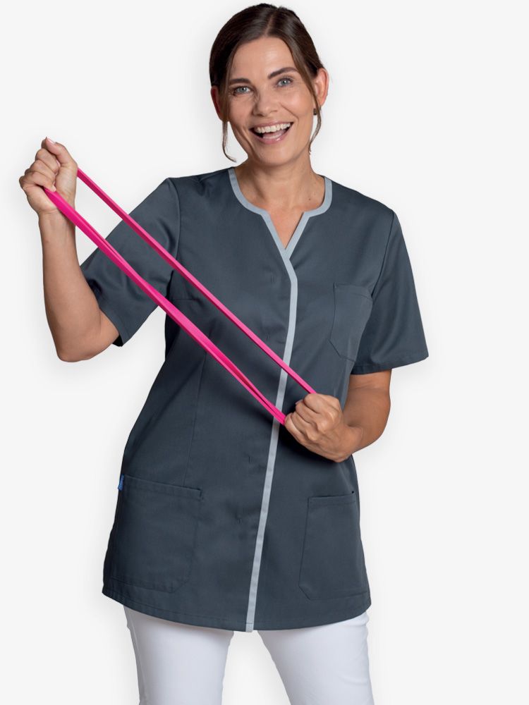 Moderner Damen Kasack mit Knopfleiste