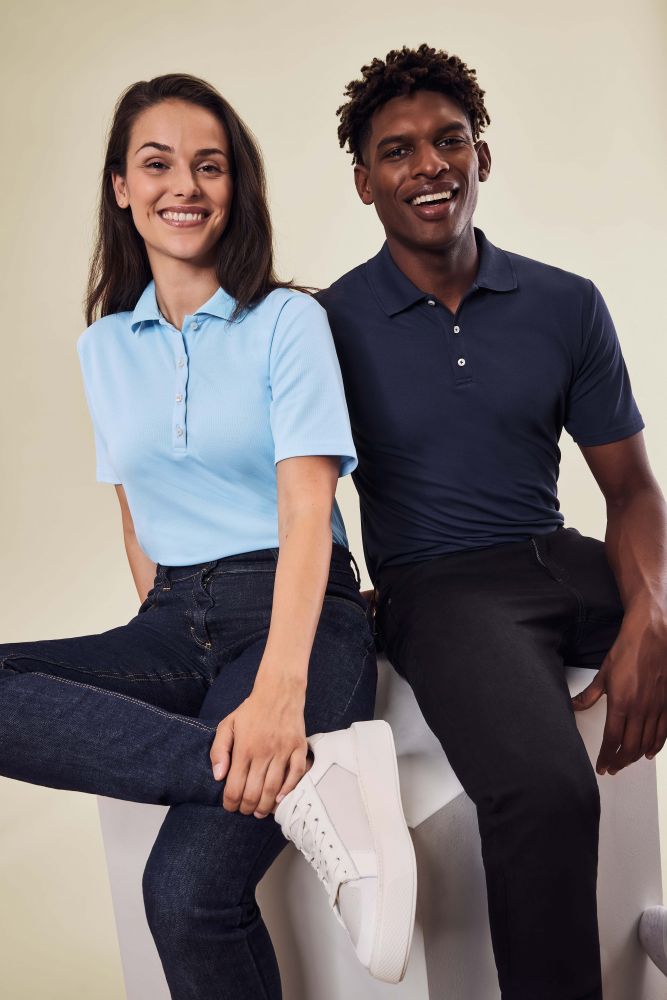 Blaues Damen Poloshirt
