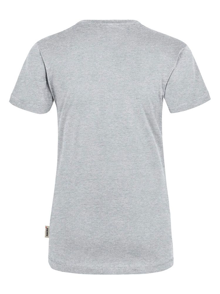 Grau meliertes Rundhals Damen T-Shirt