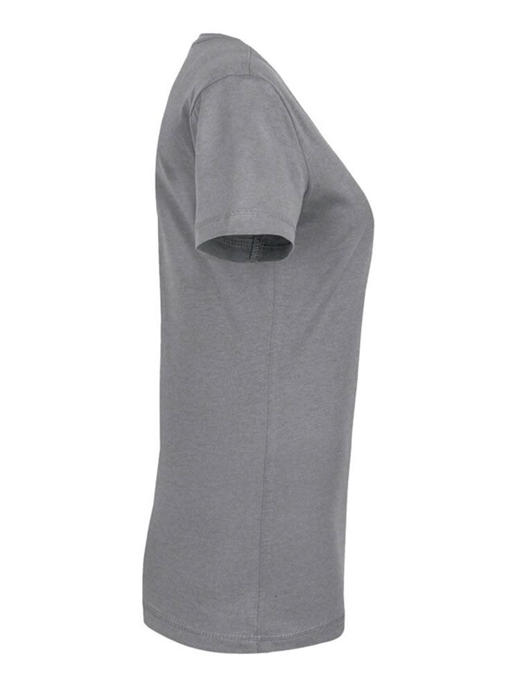 Rundhals Damen T-Shirt Dunkelgrau