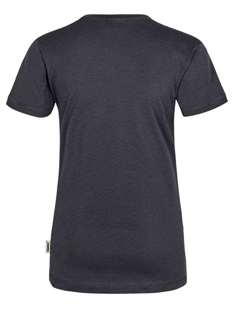 Rundhals Damen T-Shirt Dunkelgrau