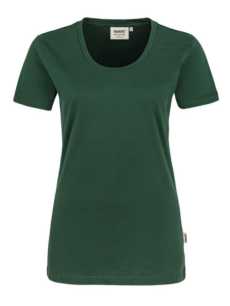 Rundhals Damen T-Shirt Dunkelgrün
