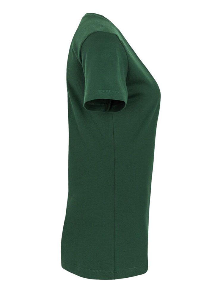 Rundhals Damen T-Shirt Dunkelgrün